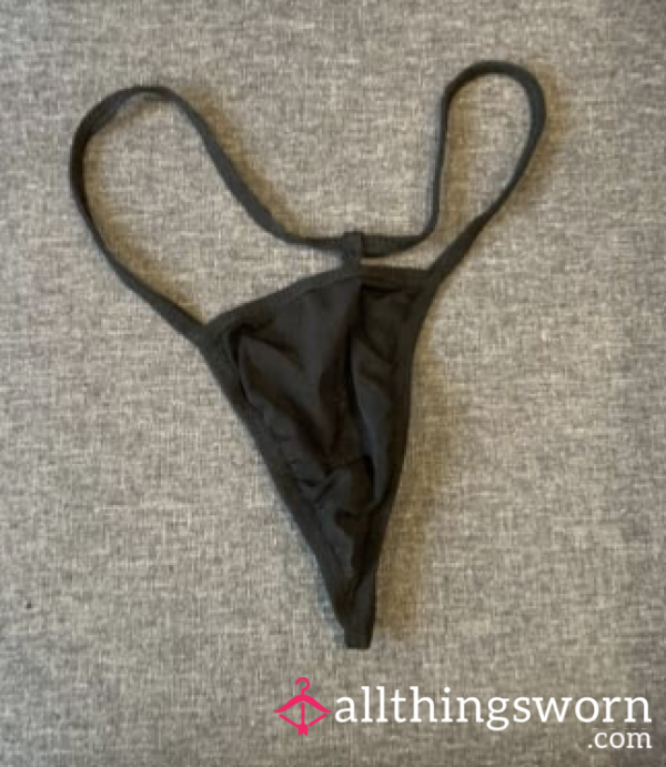 Micro G String - Black Mesh