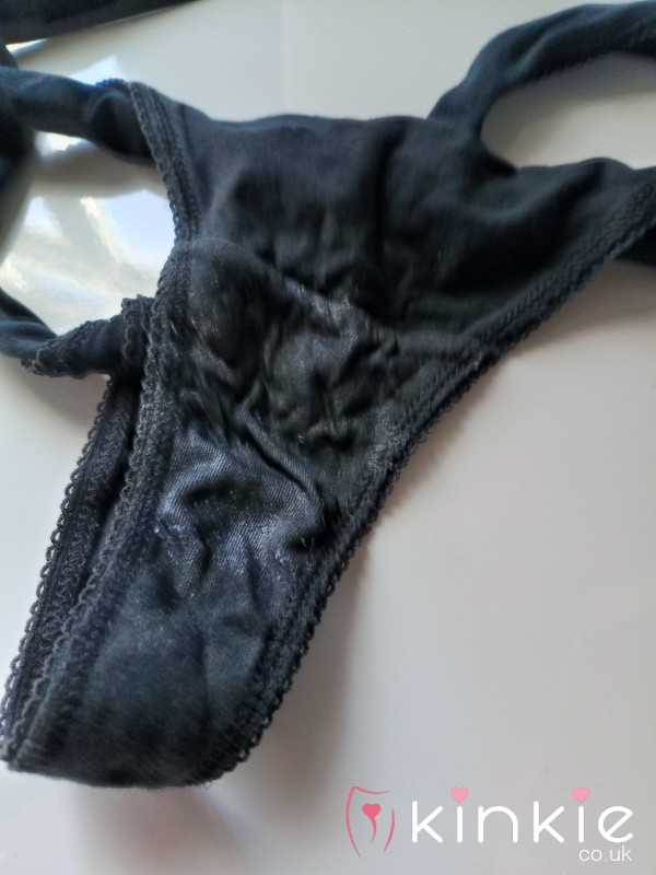 Gym Day Black Thong, Wet Through