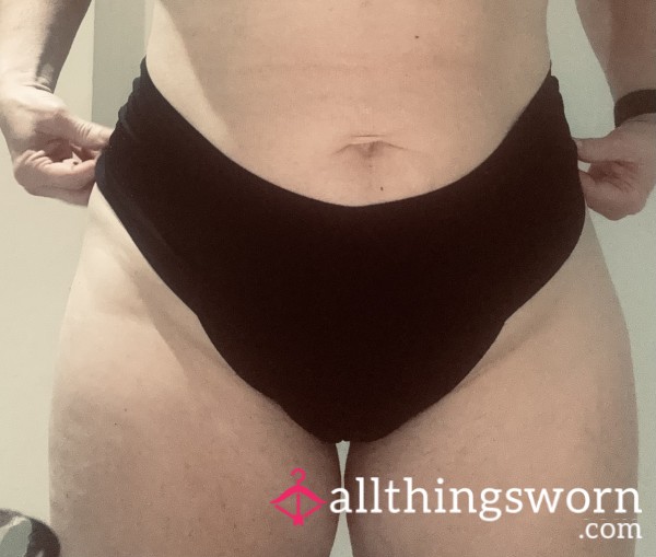 Black Thong Pants