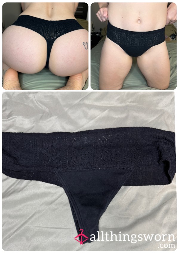 Black Thong W/ Lace
