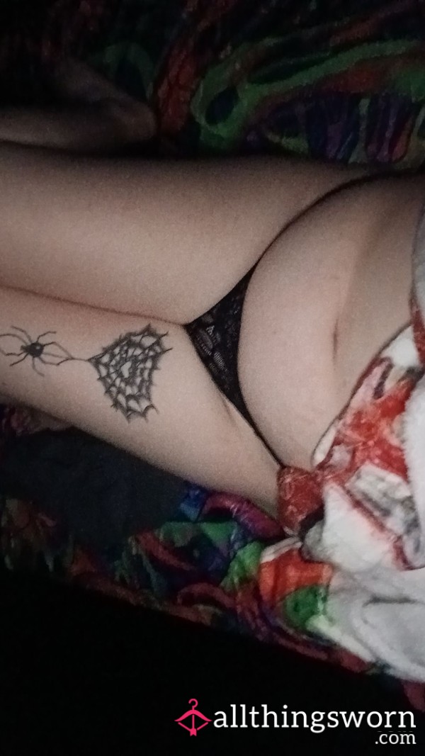 Black Thong, Worn For 4 Days While Working Out And During Masturbation❤️‍🔥.