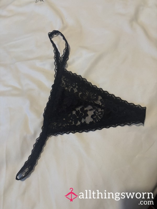 Black Thong Worn For A Day