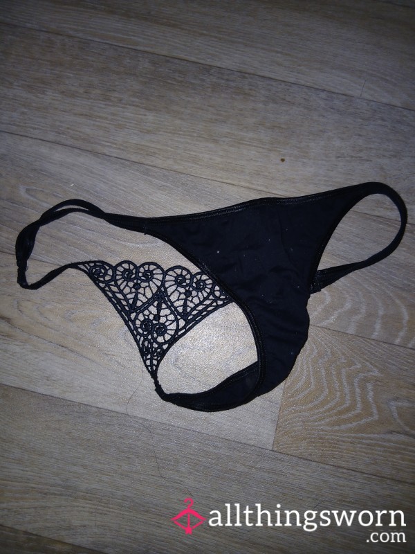 Black Thong Worn For A Night Out.