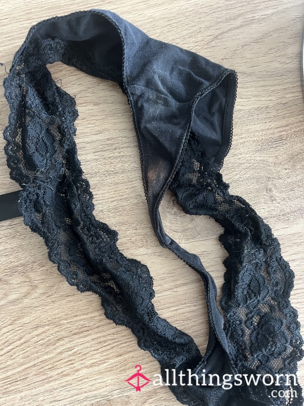 Black Thong… Worn On A Hot Sweaty Day 🥵🐱
