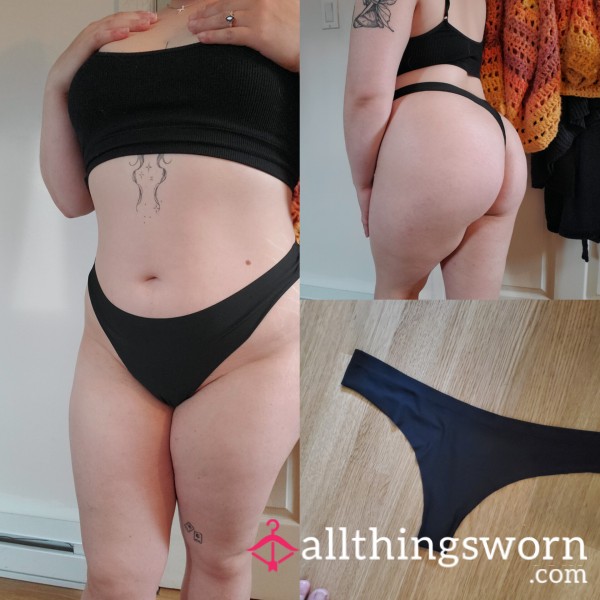 Black Thongs Size Medium