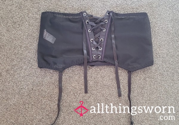 Black Tie Up Lace Corset