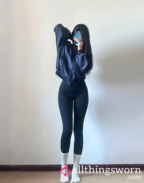 Black Tight Yoga Pants + Obvious Camel Toe + Round A** + Original Scent. This Photo Of Her Standing Has Already Turned You On, Hasn't It? Come Take My Tight Yoga Pants Home