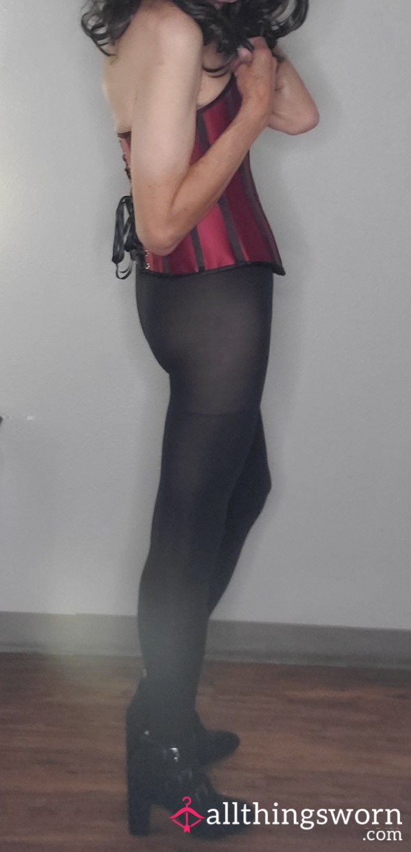 Black Tights From Long S**y Legs