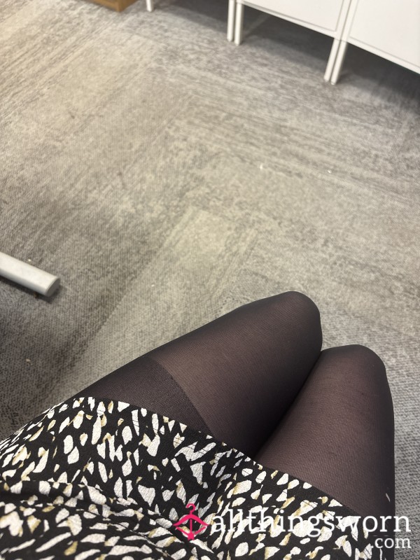 Black Tights – Office Day Tease 🖤