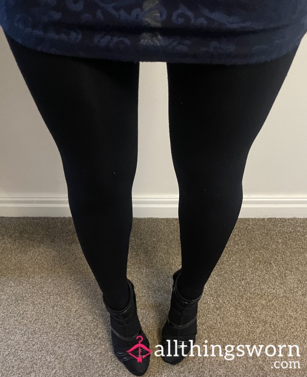 Black Tights Worn Today And Yesterday At The Office 👠🦶💦