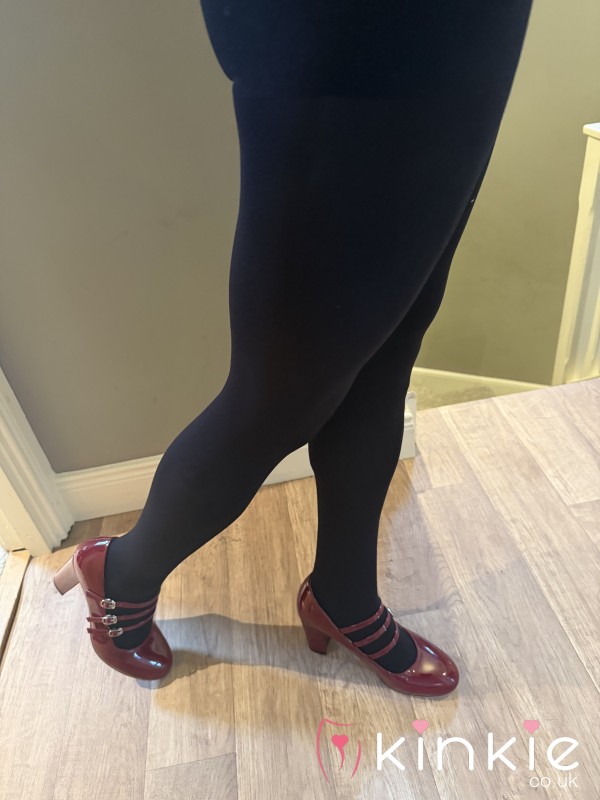 Black Tights Worn With No Knickers