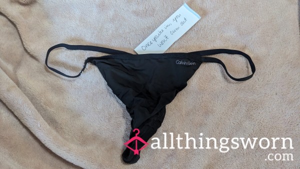 Black Tiny Calvin Klein Thong