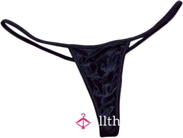 Black Tiny Stripper G-String Thong