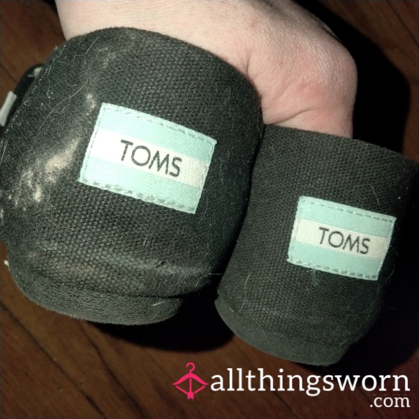 Black Toms Slip Ons