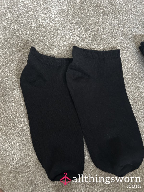 Black Trainer Socks