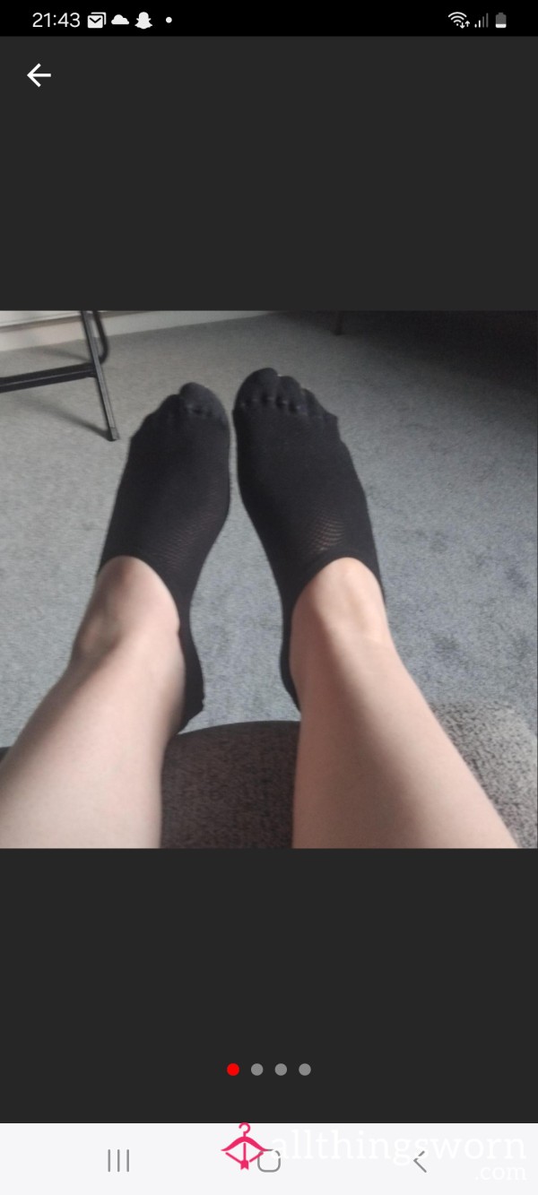 Black Trainer Socks Size 6-8 Very Toasty 😉