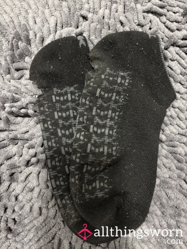 🧦Black Trainer Socks , Worn After Care 🧦