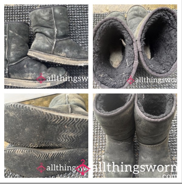 Black Trashed Worn Out Boots 🖤