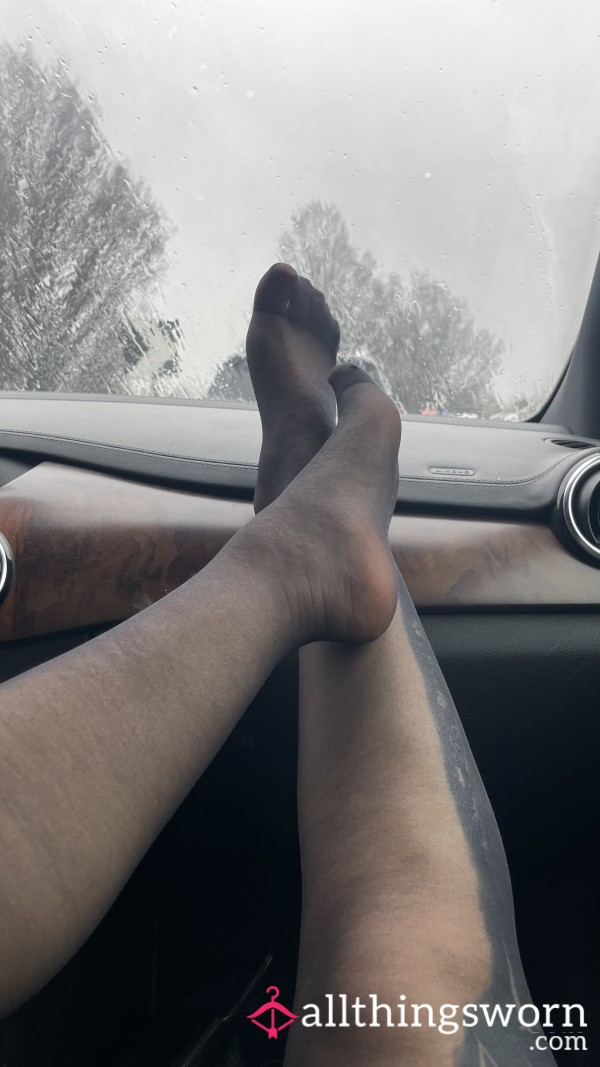 Black Travel Tights 20 Den + Photo Set
