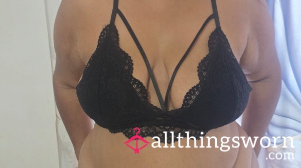 Black Triangle Lace Bra
