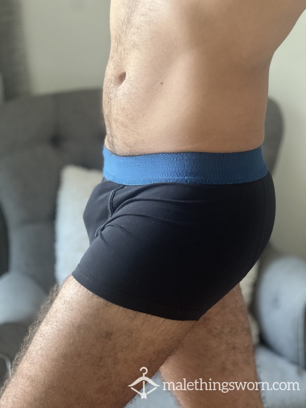 Black Trunks With Blue Waistband