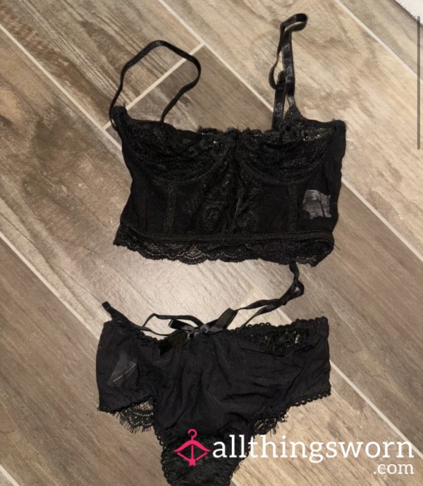 Black Two Piece Lingerie Set