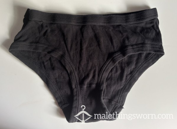 Black Undergear Ribbed Briefs Size XL