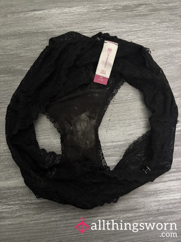 Black Used Stained Undies
