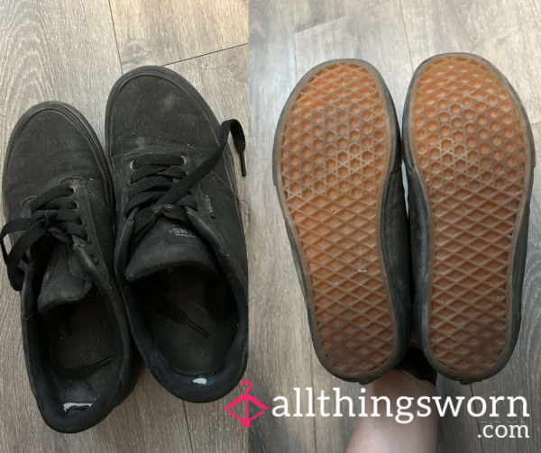 Black Vans + Free Pair Of Socks