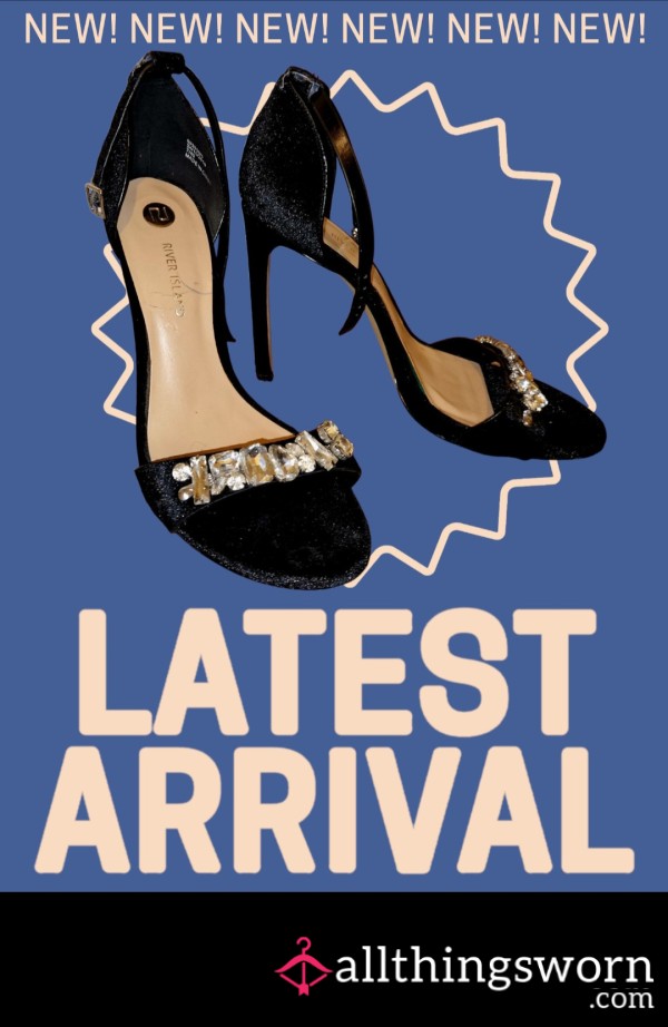 Black Velvet Heels