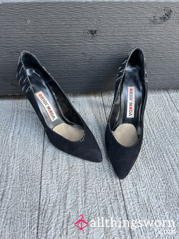 Black Velvet Heels