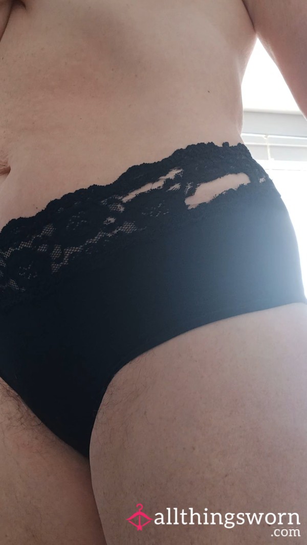 Black Very Worn Panties