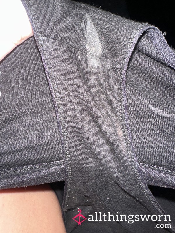 Black Very Worn, Stained, Scented Knickers😍