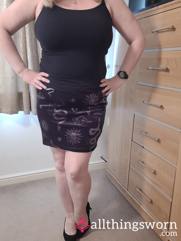Black Vest And Gothic Style Skirt