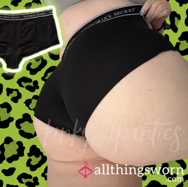 Victoria’s Secret Cotton Boyshorts In Black - Includes 48-hour Wear & U.S. Shipping