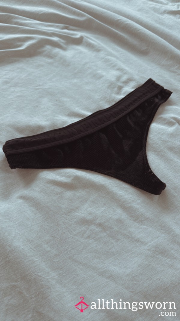 Black VS Pink Thong - Suede Texture 🪽
