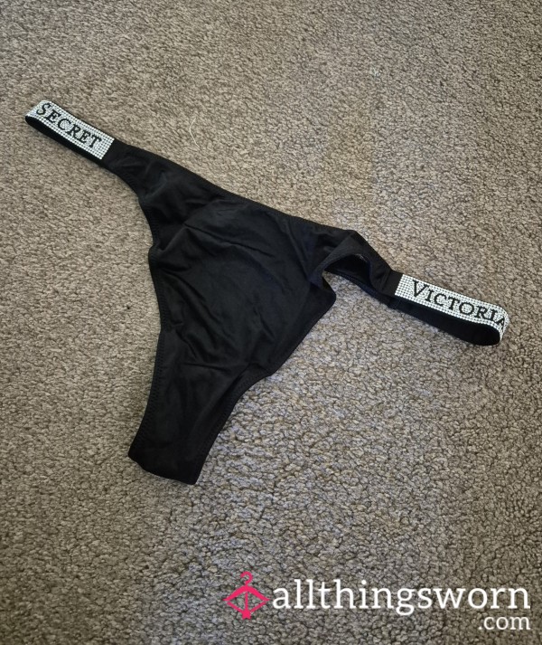 Black VS Thong Shine Strap - XL