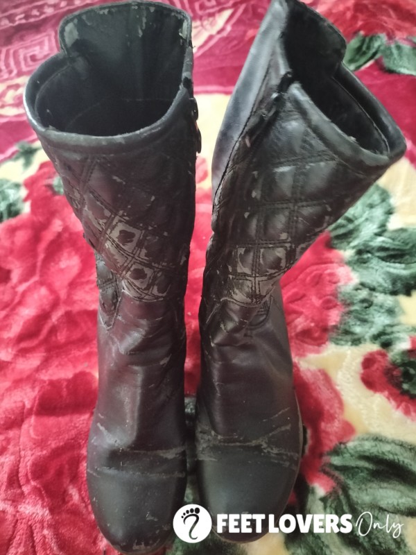 Black Well Worn Boots