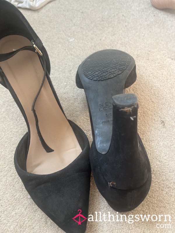 Black Well Worn Heels