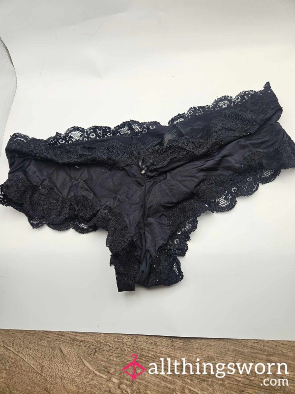 Black Well Worn Panties