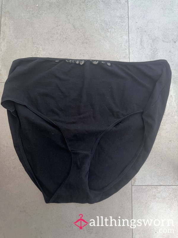 Black, Well-worn Panties (24hr Wear)