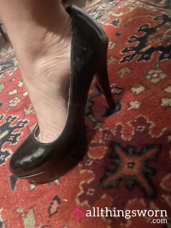 Black Well Worn Scuffed Up Heels