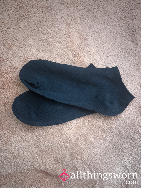 Black Well Worn Socks