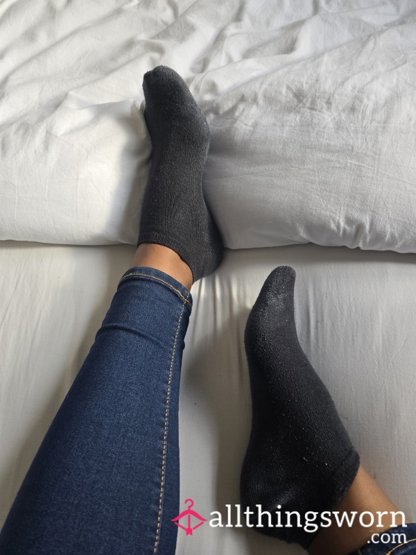 Black Well Worn Socks