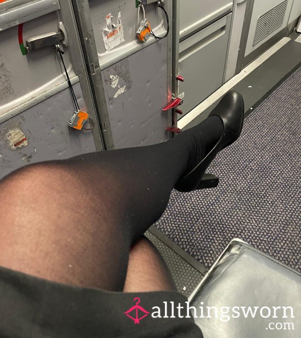 Black Well Worn Tights