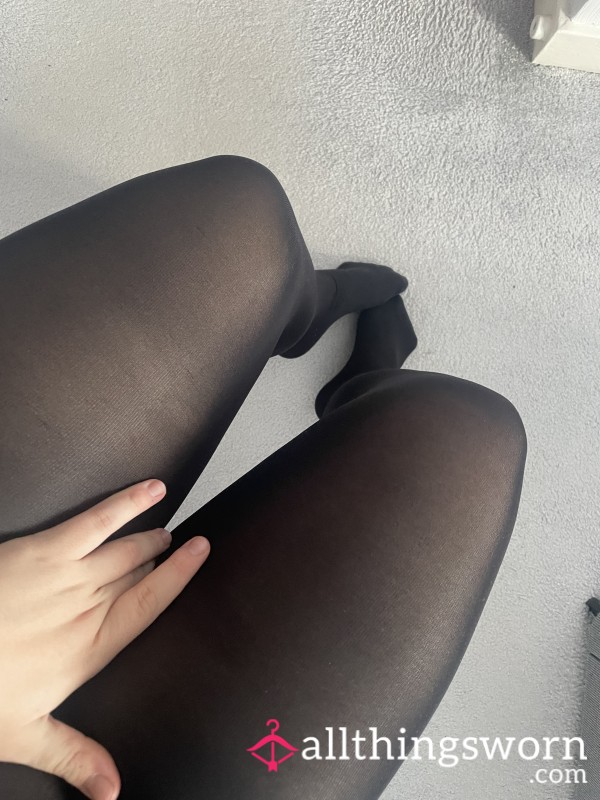Black Well Worn Tights