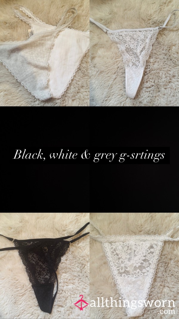 Black, White & Grey G-strings