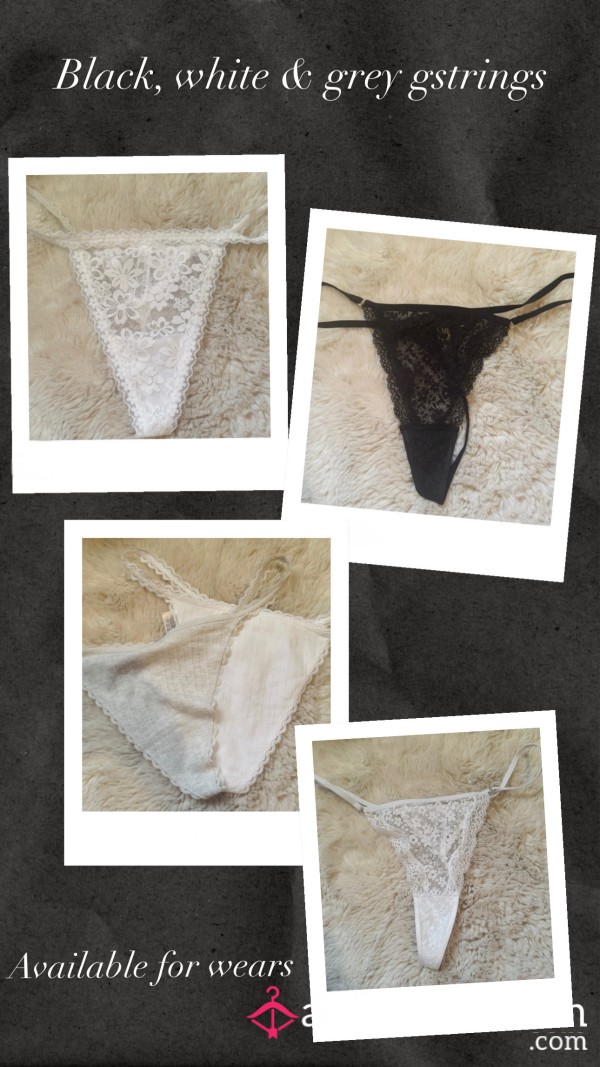 Black, White & Grey G-strings