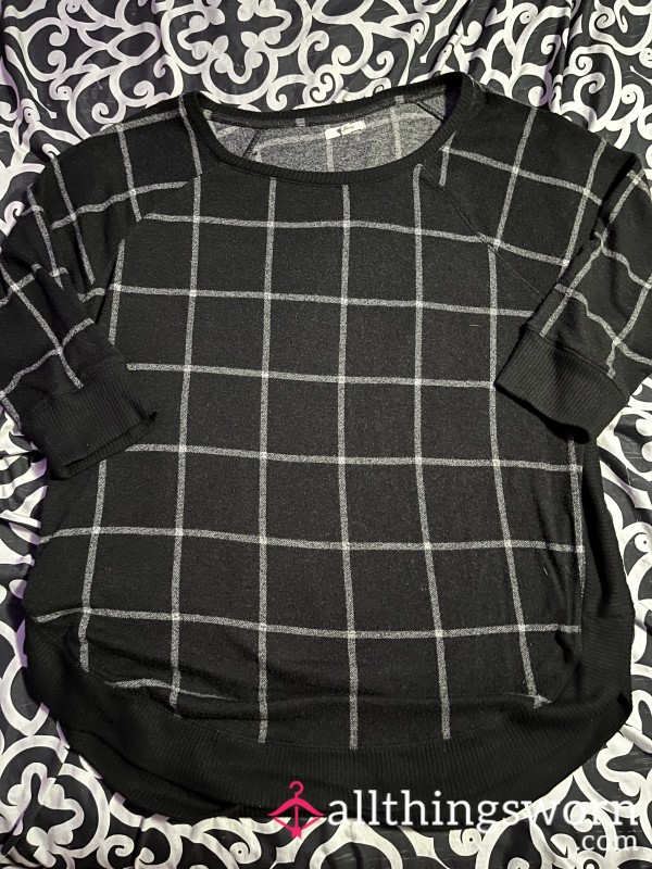 Black & White Pinstripe Top