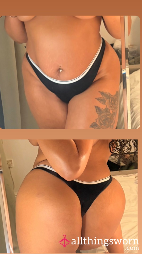 Black & White Thongs 🤍🖤 Ready For A Filthy Wear 💦